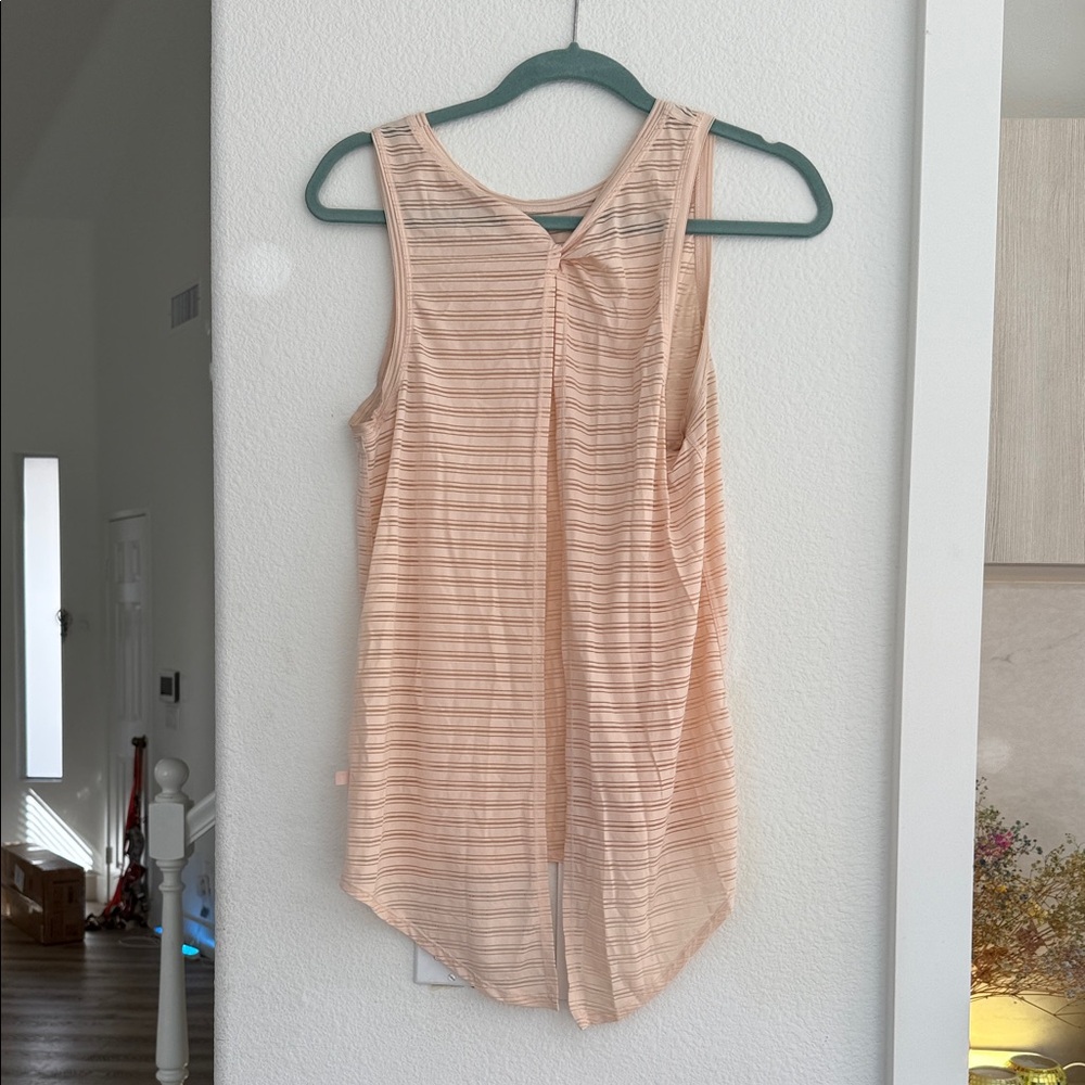 Lululemon Peach Sleeveless Striped Top - Picture 2 of 4